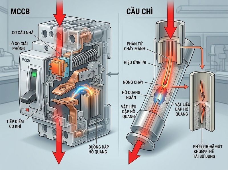 MCCB và cầu chì khác nhau như thế nào?